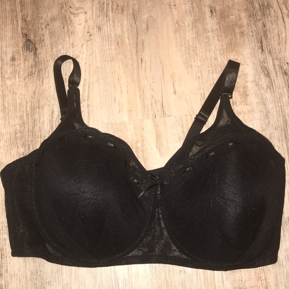 Rhonda Shear Black Dots Padded Bra 3X NWOT